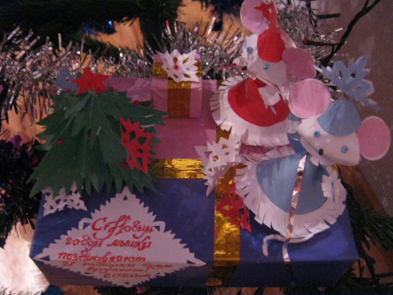 Композиция "Новогодние мышки"