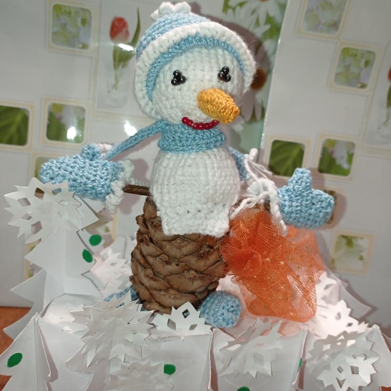 Композиция "Новогодний Снеговик"