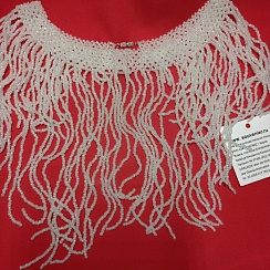 Свадебные аксессуары для невесты: колье «Иней» в подарочной упаковке. Вес: 200 г, длина – 360 мм. Материал: бисер. Техника бисероплетение. Цвет: белый. 