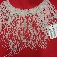 Свадебные аксессуары для невесты: колье «Иней» в подарочной упаковке. Вес: 200 г, длина – 360 мм. Материал: бисер. Техника бисероплетение. Цвет: белый. 